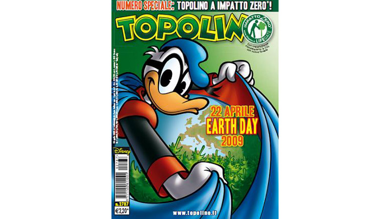 In diverse edizioni della Giornata della Terra la tiratura di Topolino è stata resa a Impatto Zero.​ In tutte le uscite i contenuti dedicati ai temi della sostenibilità ambientale sono stati realizzati con il contributo della redazione di LifeGate.​